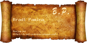 Bradl Pamina névjegykártya